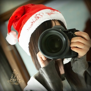 圣诞帽耶诞节手套围巾圣诞节装 扮头饰精灵幼儿儿童成人帽欧美