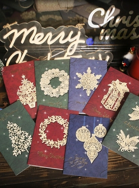 B英文圣诞贺卡耶诞节欧美圣诞卡片祝福立体圣诞节Christmas cards