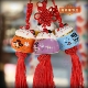 祈福猫挂饰陶瓷小挂件新年平安祝福新春小礼物招财猫日式 新居达摩