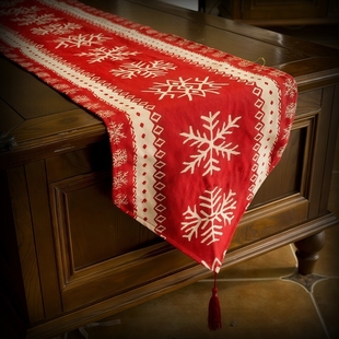 扮桌垫 饰餐桌餐厅咖啡厅餐垫装 XMAS圣诞节耶诞桌旗美式 桌布桌巾装