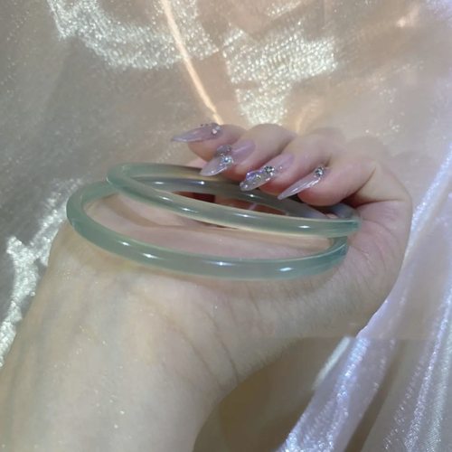 油青色叮当镯一对女士礼物夏季