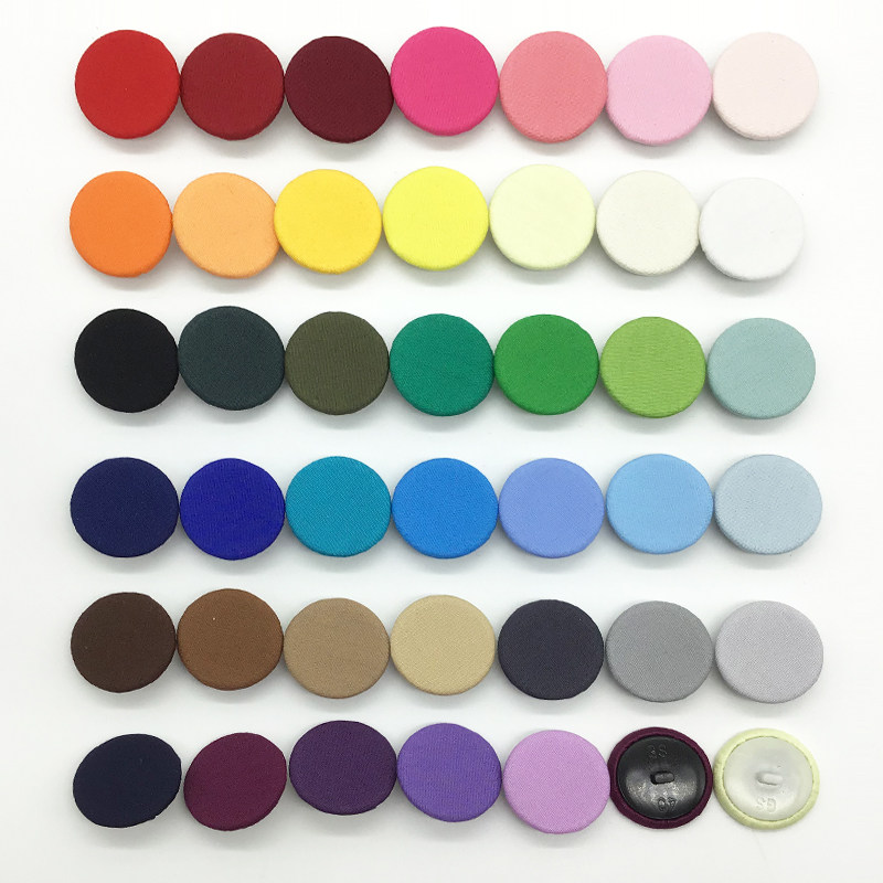 平面扣子白胶扣脚纯棉府绸包布纽扣常服衬衫连衣裙布包扣子手缝扣