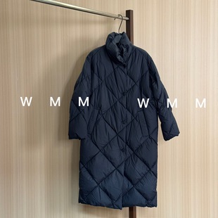 WMM轻暖高密立领长款鹅绒服羽绒服女秋冬新款保暖百搭纯色简约韩