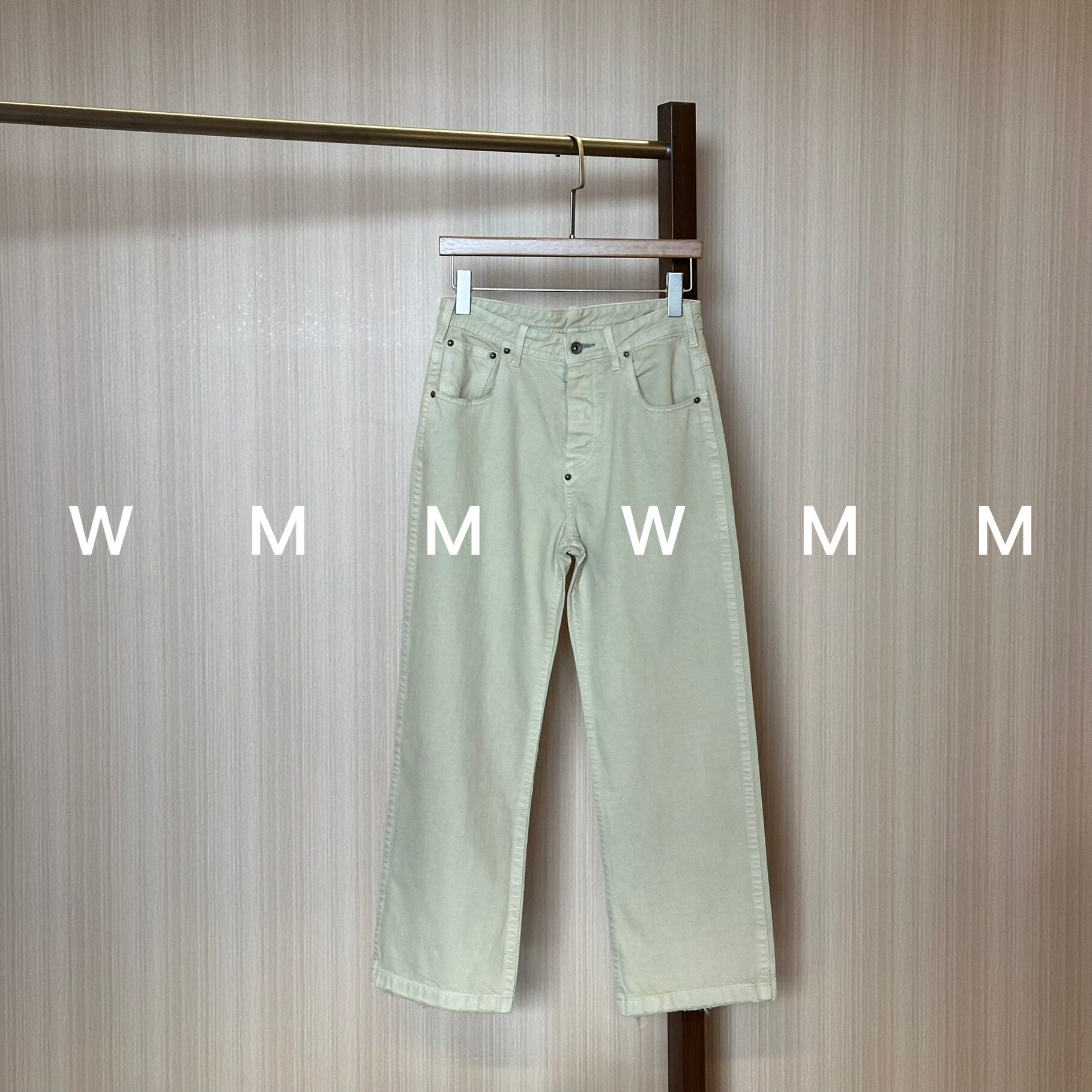 WMM水洗杏色高腰显瘦直筒裤女新款休闲百搭韩时尚舒适显瘦阔腿裤