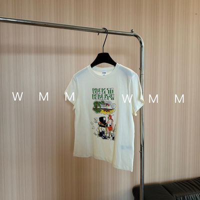 WMM美女假期短袖通勤速干T恤宽松半袖时尚设计师夏款新款印花女