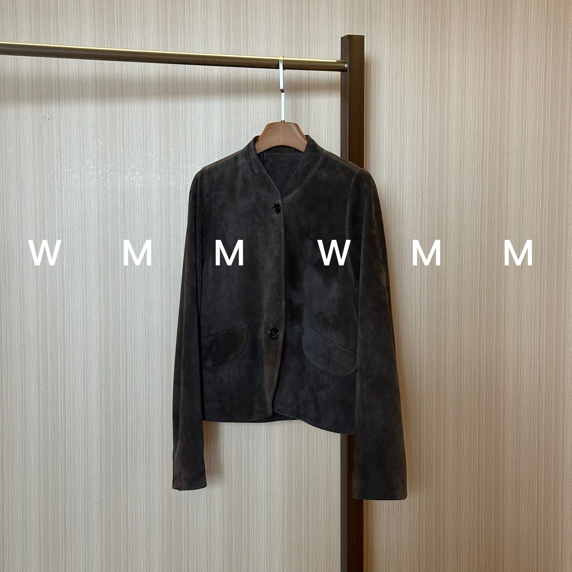 WMM定制复古反绒立领皮衣短外套女新款休闲百搭时尚舒适简约气质