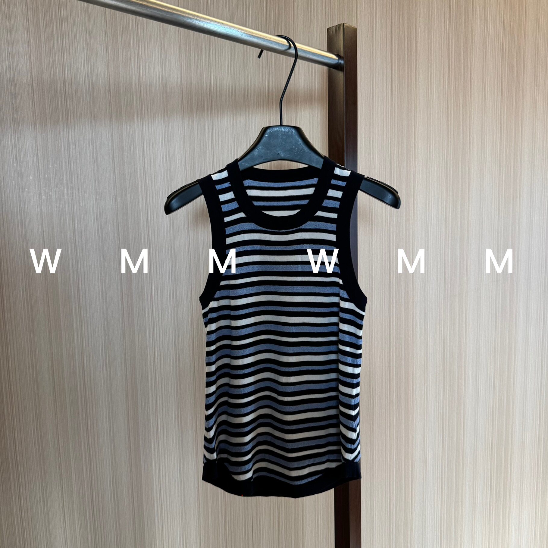 WMM复古撞色条纹针织背心女新款休闲百搭时尚舒适气质显瘦上衣