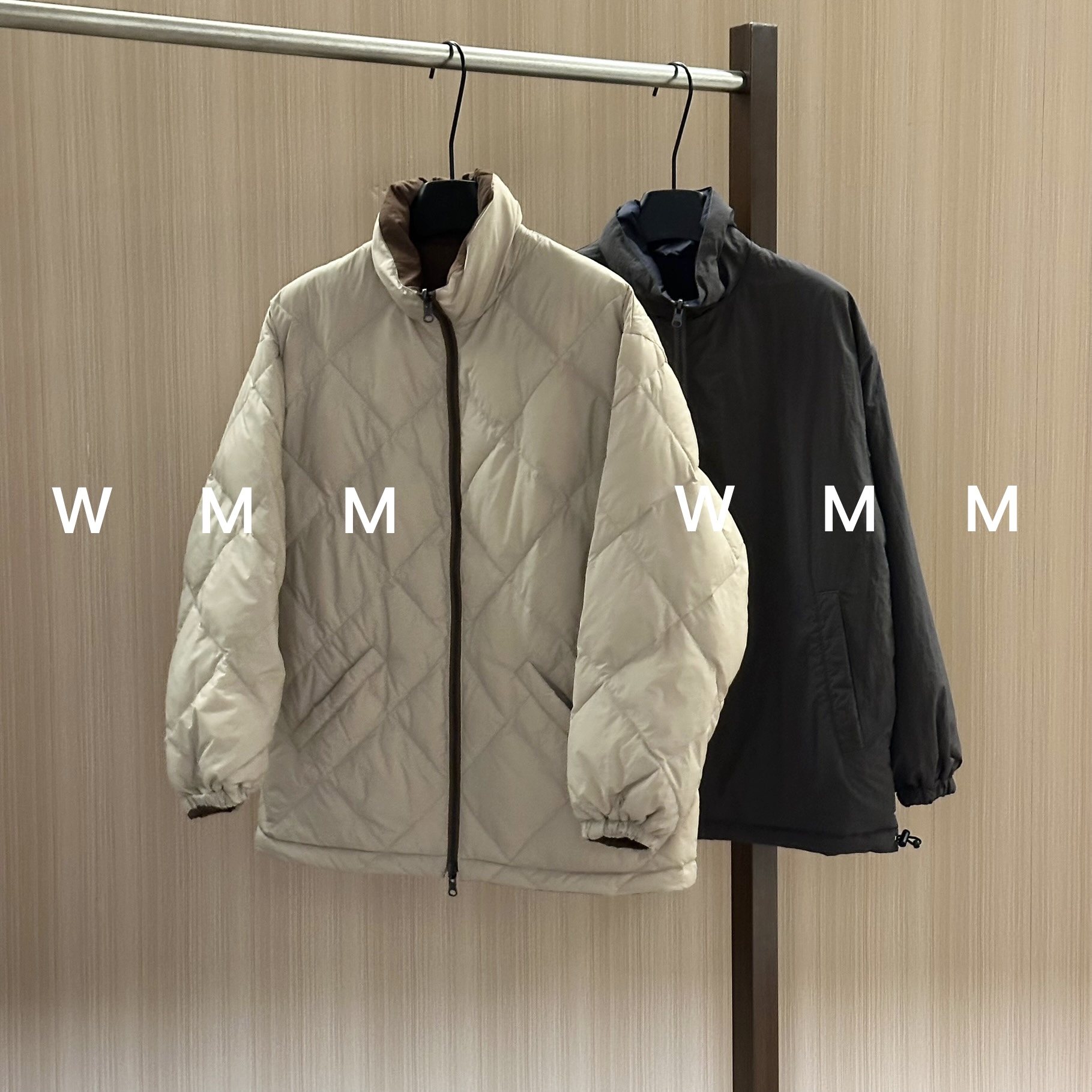 WMM正反两穿立领菱格羽绒服百搭时尚宽松女秋冬新款保暖气质韩ins