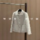 韩版 WMM定制面料翻领短款 百搭时尚 修身 小众 小香风外套女秋冬新款