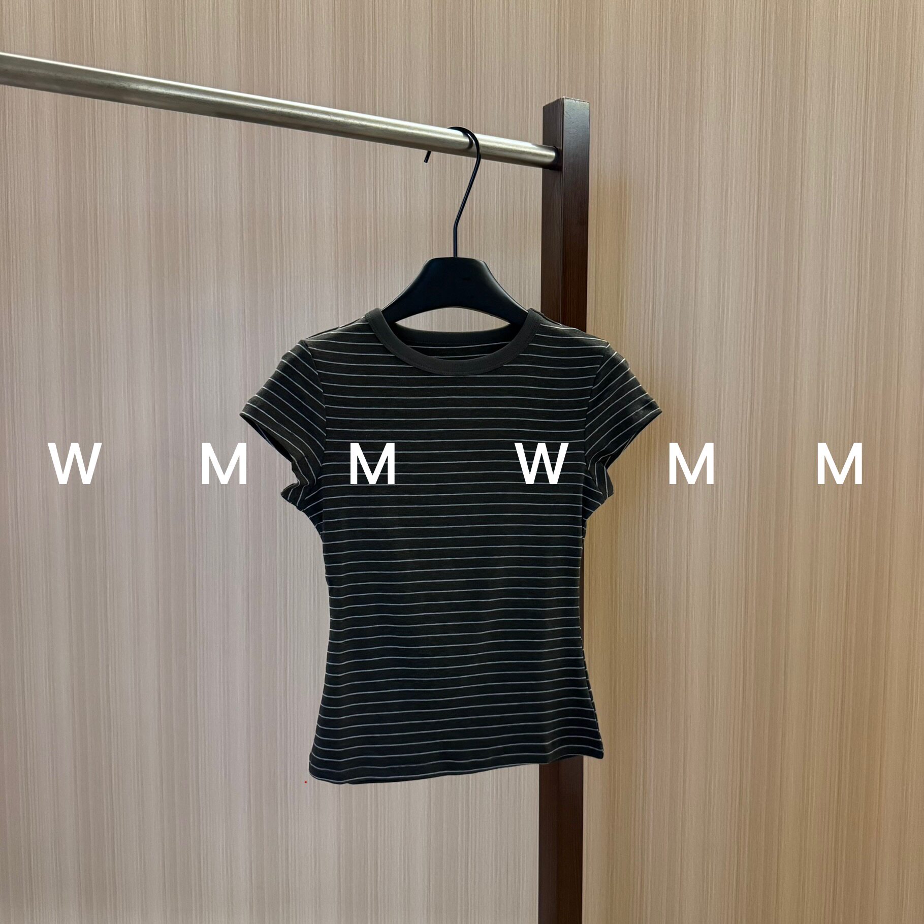 WMM条纹短袖针织T恤女新款休闲百搭韩版时尚气质舒适显瘦上衣