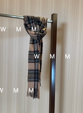 WMM复古格子流苏围巾女新款休闲百搭时尚舒适简约韩保暖围脖披肩