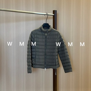 WMM灰绿调小圆立领排骨长袖羽绒服轻便百搭纯色保暖修身显瘦女韩