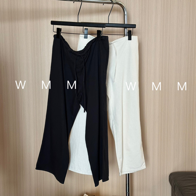 WMM青松抽绳九分休闲裤汉麻女士百搭均码宽松休闲裤舒适长裤女