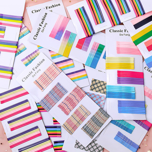 泫雅同款网红夹彩色一字夹