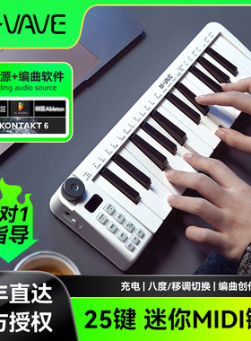 M-VAVE SMK-25 mini键盘音乐编曲专业迷你控制器midi电音打击垫