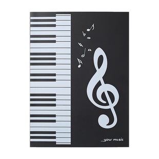 钢琴曲谱夹六页展开式乐谱夹琴谱夹子可折叠6页钢琴谱夹册可修改