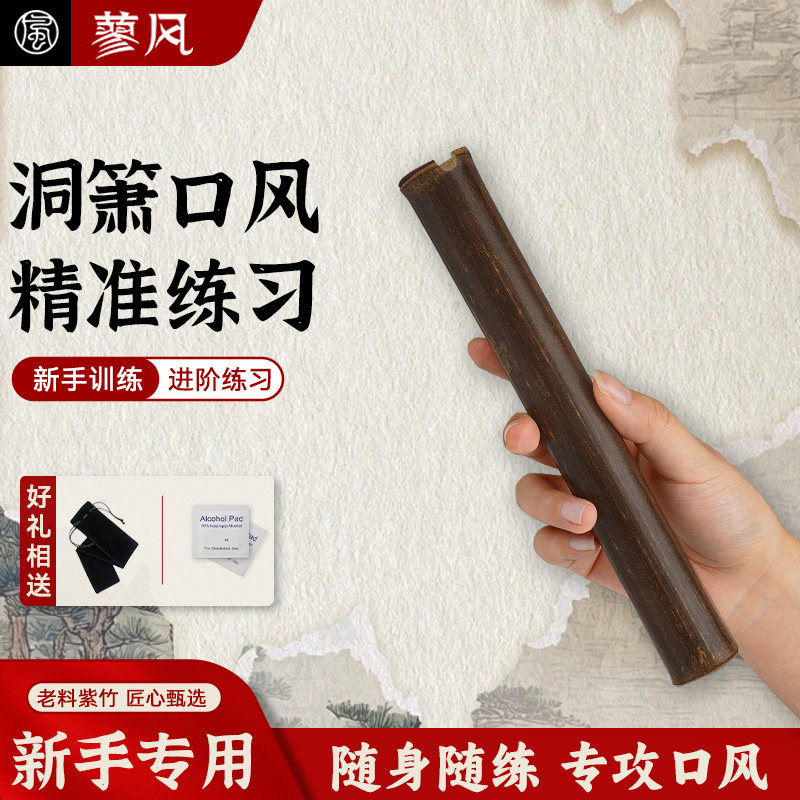洞箫口风练习器初学者入门专用紫竹笛子小学生辅助吹口吹嘴器便携