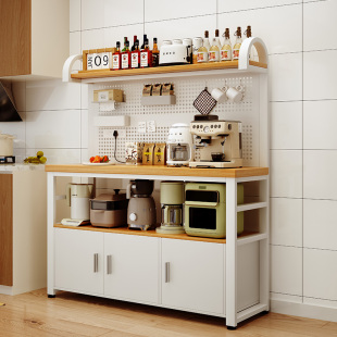 厨房置物架多功能家用落地多层切菜工作台收纳架子靠墙储物橱柜子