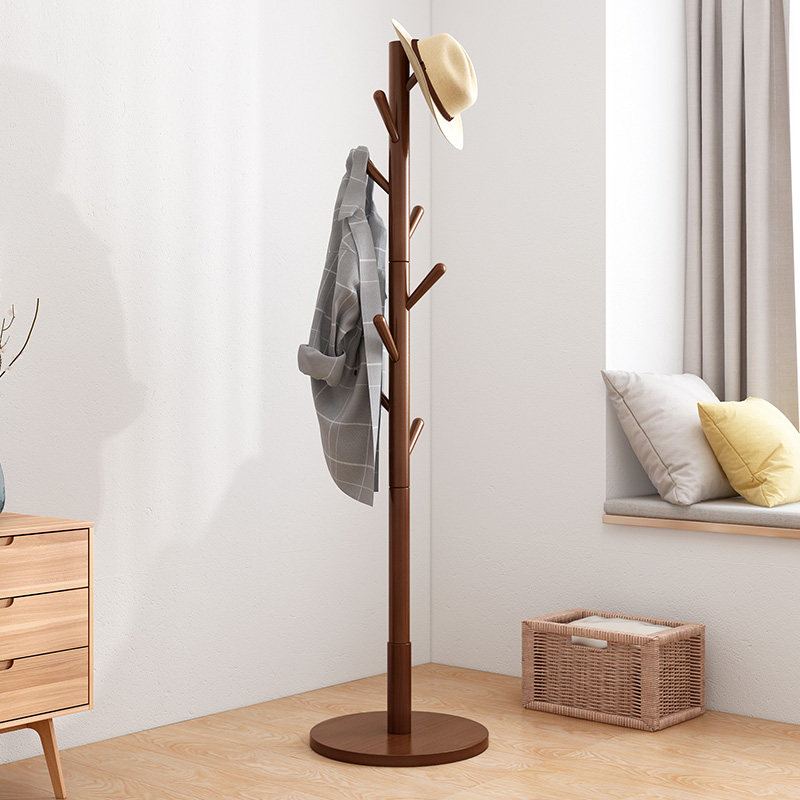 mua do go Naijia Gỗ Chắc Chắn Áo Giá Tầng-Đứng Đơn Giản Quần Áo Phòng Ngủ Hộ Gia Đình Túi Bảo Quản Đơn Giản Hiện Đại Giá Treo Quần Áo do go my nghe đồ gỗ trang trí nội thất