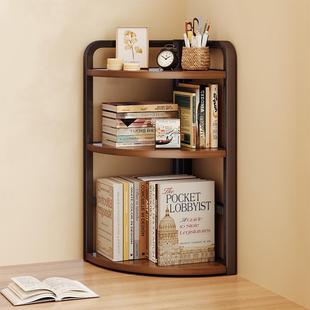 桌面置物架小型桌上转角书架书桌写字台三角收纳架靠墙角落整理架