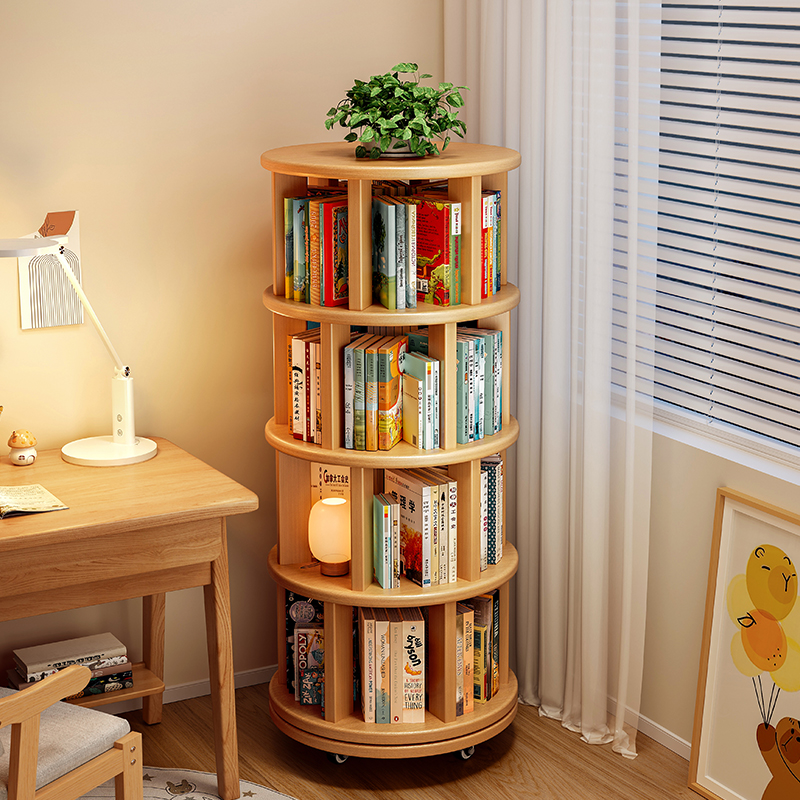 实木旋转书架儿童书柜