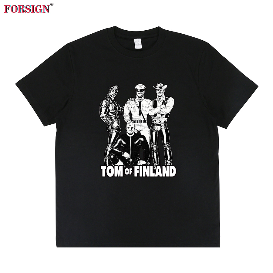 芬兰的汤姆短袖T恤Tom of Finland丘比特之箭牛仔涂鸦休闲青少年