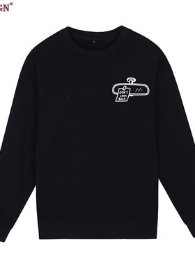 Don't Look Back后视镜创意恶搞趣味英文字母文字短袖T恤男女