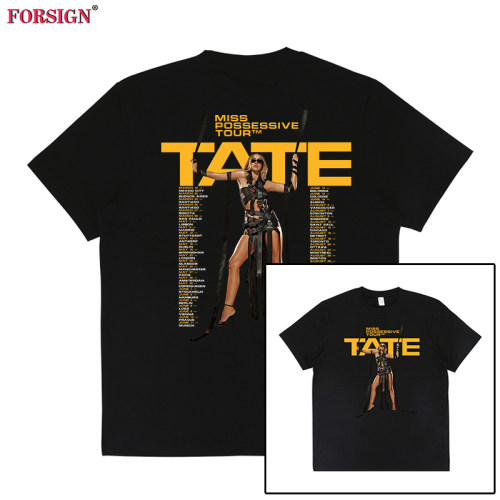 Tate McRae泰特麦克蕾Miss possessive tour流行天后男女短袖T恤