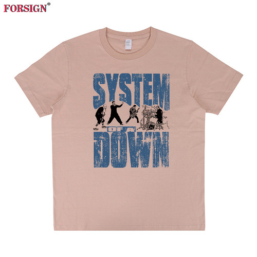 摇滚乐队System Of A Down体制崩溃乐队美国短袖T恤男女另类金属