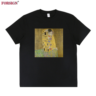 克里姆特吻kiss油画1907欧美爱情live艺术复古怀旧短袖T恤男女