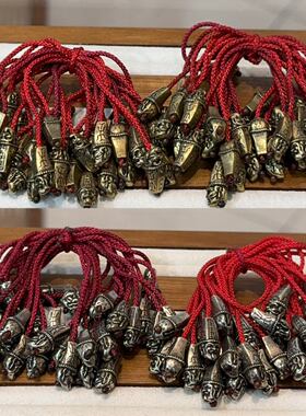 纯铜黑白无常弟子珠挂件配件手工DIY文玩小提溜挂件手链项链配饰
