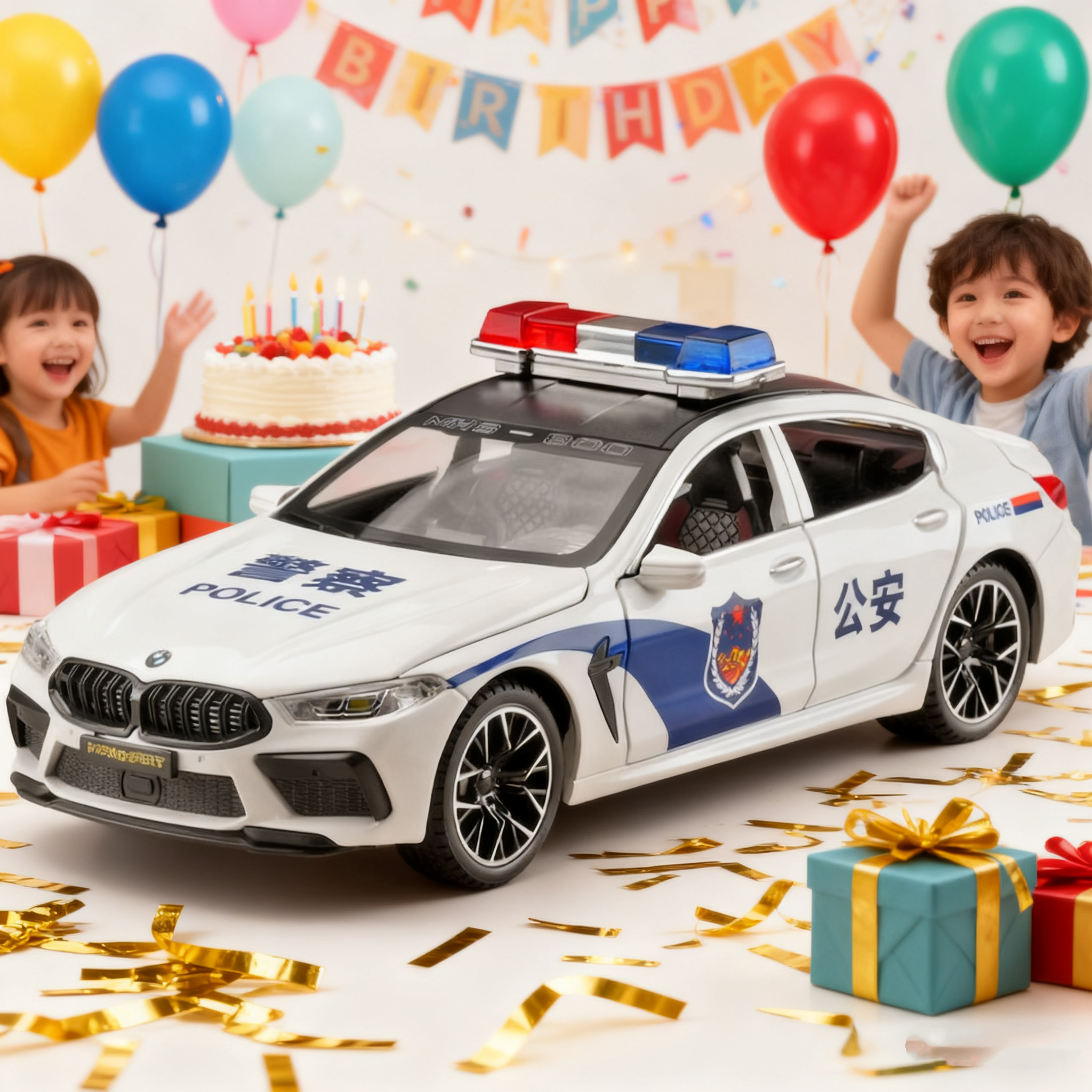 【热销警车T0P.1】6开门合金大号