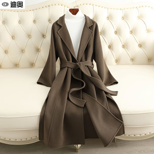 迪奥双面呢羊绒大衣女长款25秋冬新款高级感气质简约羊毛呢外套女