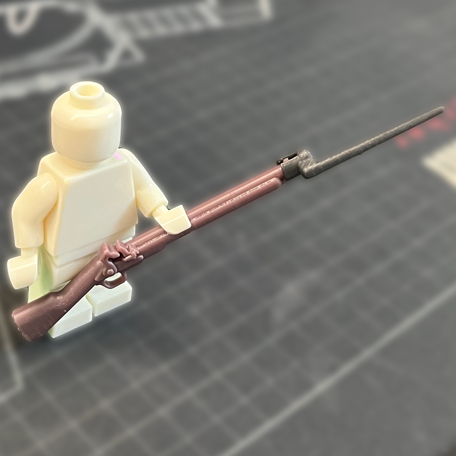 褐贝斯燧发枪刺刀 3D打印 积木武器配件 满35包邮