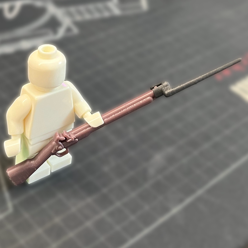 褐贝斯燧发枪刺刀 3D打印 积木武器配件 满35包邮