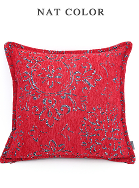 轻奢提花红色中东风格抱枕靠垫样板间搭配沙发靠枕客厅办公室靠背