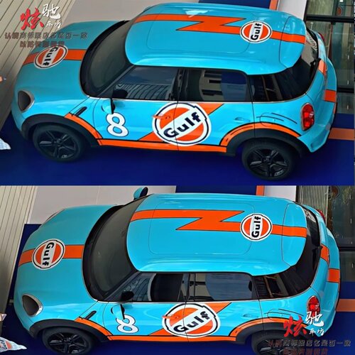 宝马MINI R60 F60车贴拉花电动MINI ACEMAN海湾石油改装赛道贴纸