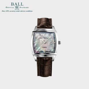 波尔指挥官系列酒桶形女表配钻石NL1068D