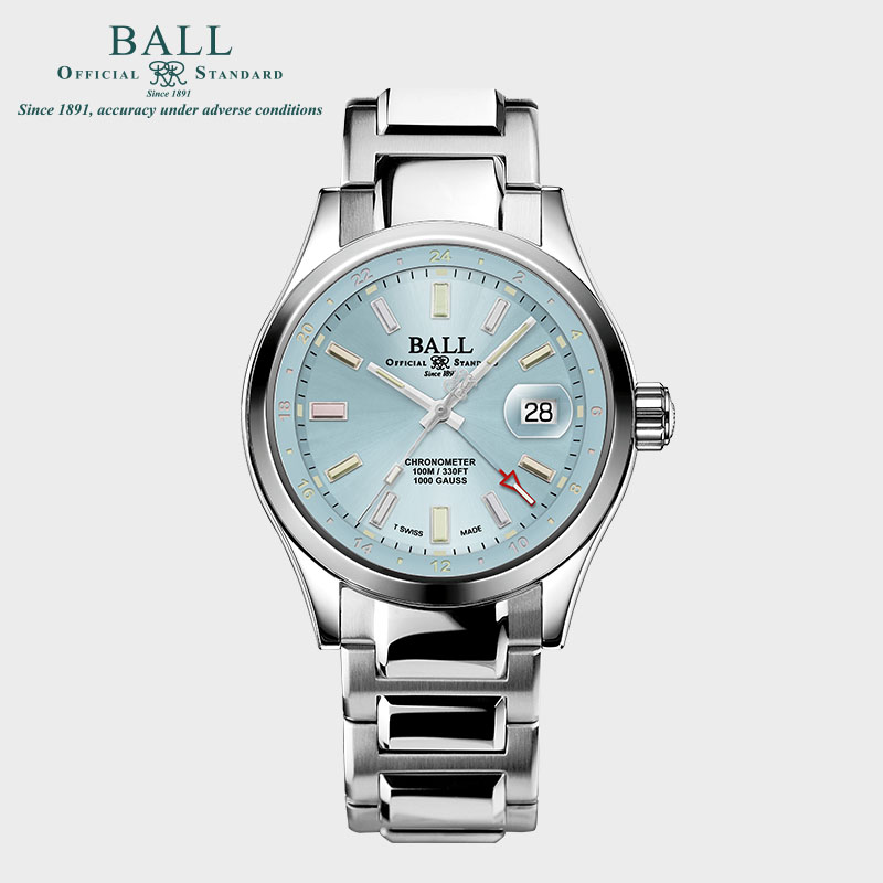 波尔自产机芯GMT彩虹气灯904L钢