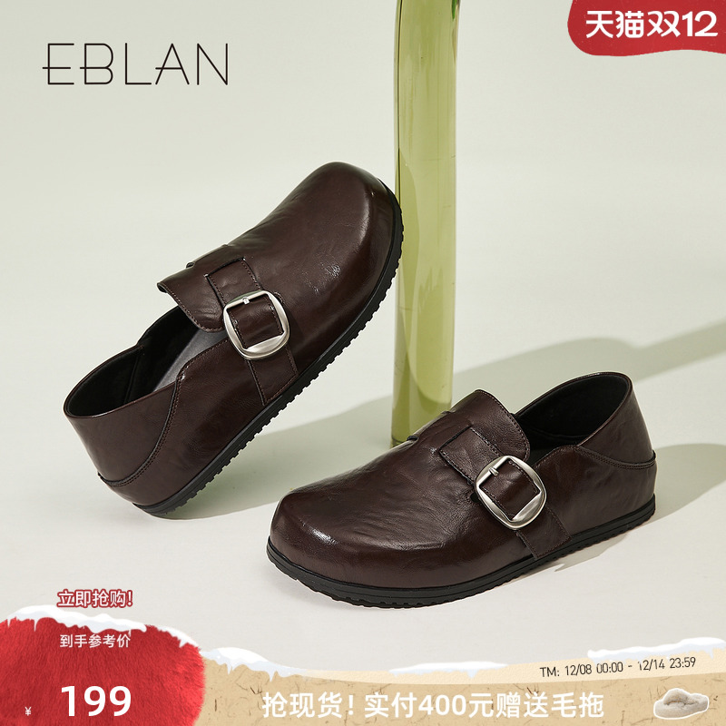 新款时尚2025春季复古女鞋伊伴