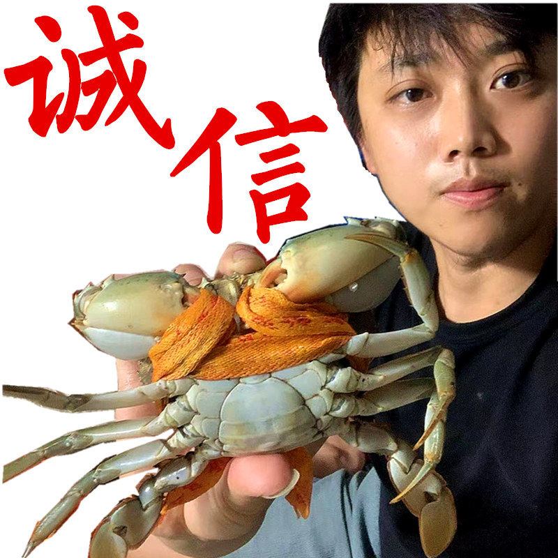 二斤装正宗三门青蟹奄仔蟹小母蟹小海鲜鲜活海鲜海蟹非膏蟹肉蟹