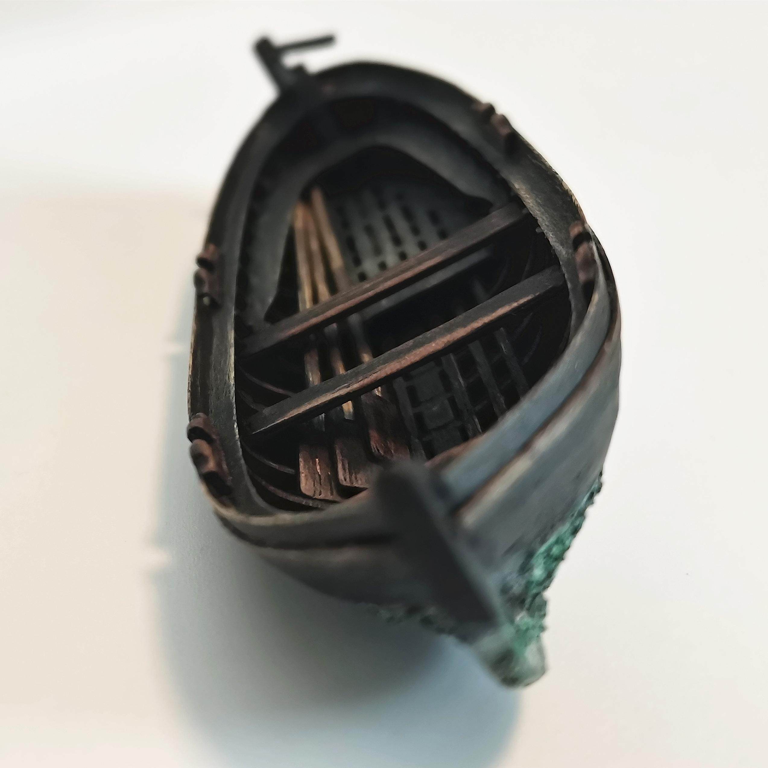 17世纪欧洲105mm木制小船模型套材及工艺成品