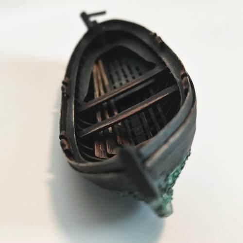 17世纪欧洲105mm木制小船模型套材及工艺成品