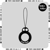 黑色煤球手机挂绳指环扣硅胶圈短款 水杯u盘钥匙防丢神器小挂件潮