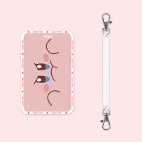Cute pink Kabi card holders in an ins style, meal cards, campus student cards, work badges, access control cards, name tags, bus cards, and sliding covers thumbnail 3