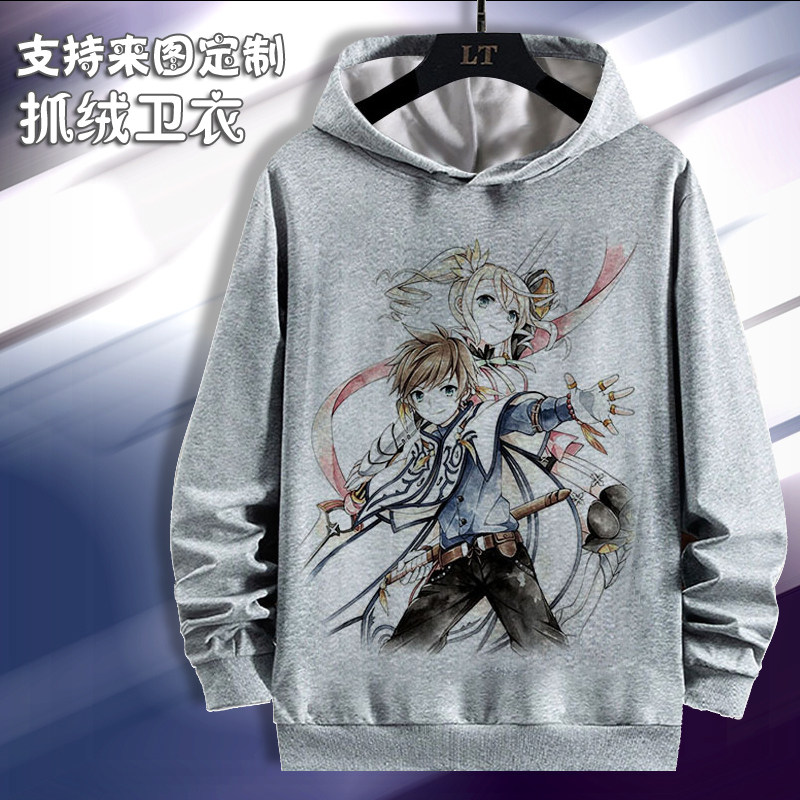 &zwnj;情热传说 动漫二次元 卫衣长袖衣服 周边春秋加绒连帽动漫长袖