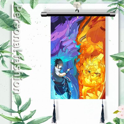 火影忍者 鸣人佐助宇智波鼬卡卡西周边挂画海报房间壁画挂轴