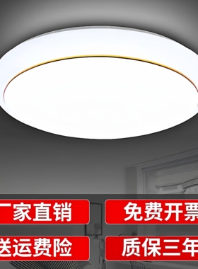 LED吸顶灯卧室灯现代简约大气客厅灯圆形过道走廊卫生间阳台灯具
