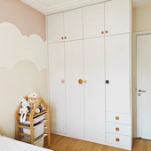 新款 高档白蜡木衣柜拉手简约一门到顶柜子通顶木制实木门把手原木