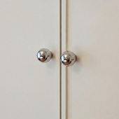 轻奢派法式 圆球柜门拉手银色现代简约衣柜抽屉橱柜把手陶瓷高级感